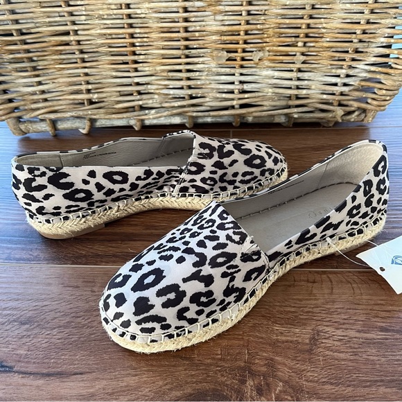 Sanctuary Havana womens leather slip on espadrille animal print shoes - Picture 2 of 5